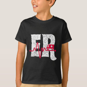 Camiseta Departamento De Emergência Er Enfermeira Frente E 