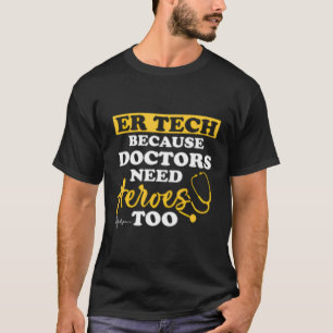 Camiseta Departamento De Emergência Er Técnico Er Tech