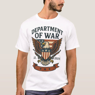 Camiseta Departamento De Guerra Estabelecido Em 2025 Dow