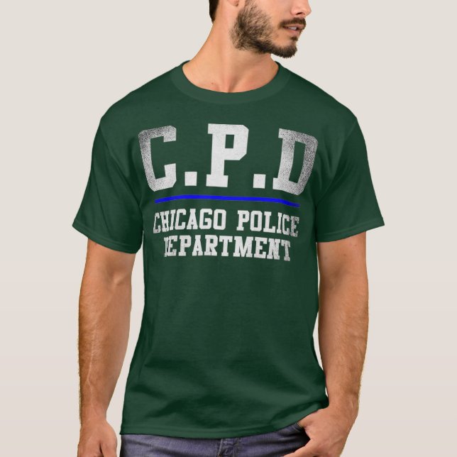 Camiseta Departamento de Polícia de Chicago - Linha Azul Th (Frente)