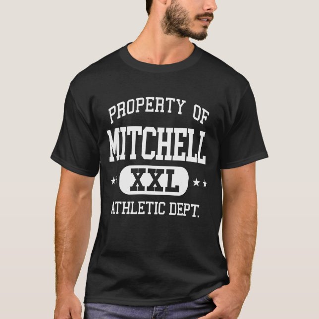 Camiseta Departamento de Propriedade Retro Athletic Mitchel (Frente)