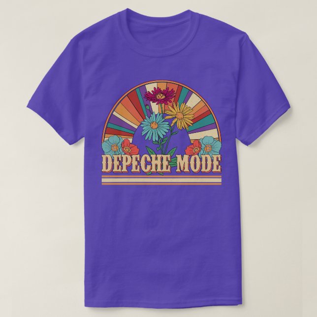 Camiseta Depeche Flowers Name Mode Personalised Gifts Retro (Frente do Design)
