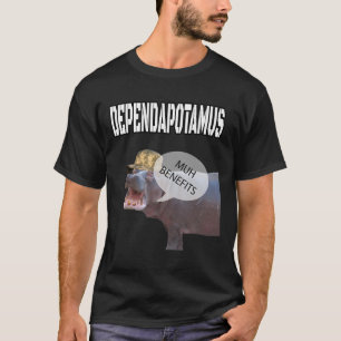 Camiseta Dependapotamus Depende Engraçado Militar Inapropri