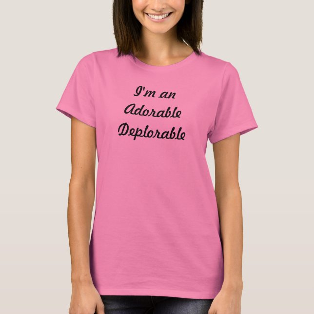 Camiseta Deplorável adorável (Frente)