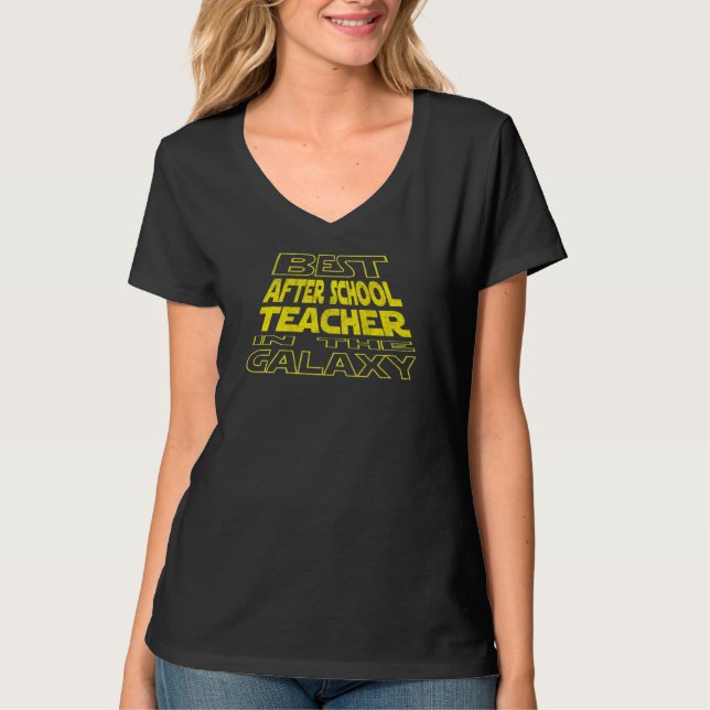 Camiseta Depois da Design do Espaço do Professor Escolar (Frente)