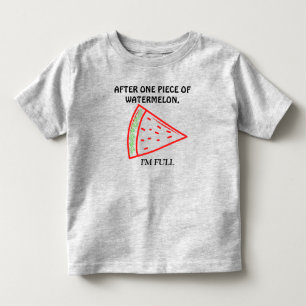 Camiseta Depois de Uma Fatia de Melancia Fico Cheio Cinza