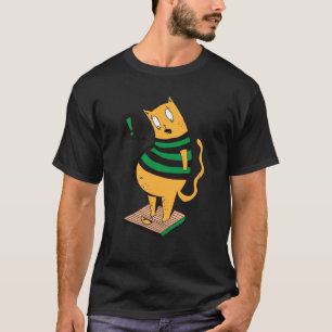 Camiseta depois de visitar a avó o gato engorda na balança