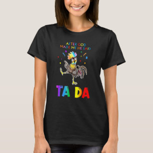 Camiseta Depois que Deus Me Fez Ele Disse Ta Da Galinha Eng