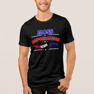 CAMISETA DEPORTAÇÃO EM MASSA: ESTILO AMERICANO