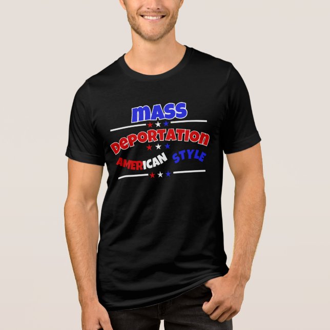 CAMISETA DEPORTAÇÃO EM MASSA: ESTILO AMERICANO (Frente)