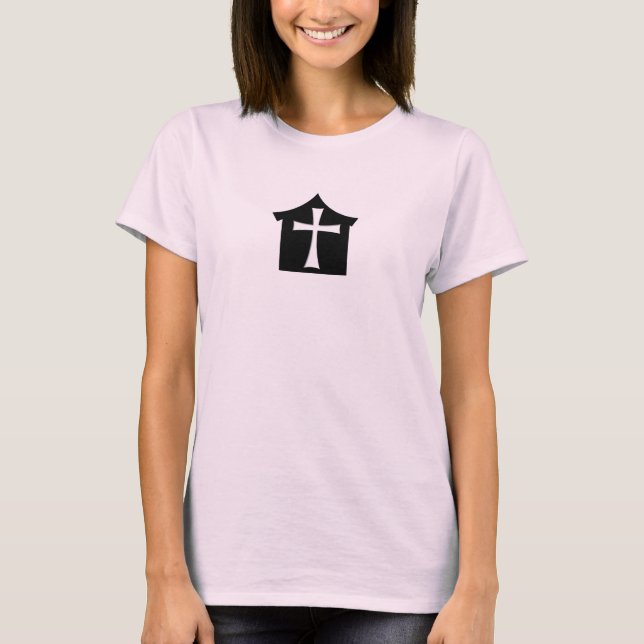 Camiseta Depositários T cor-de-rosa (Frente)