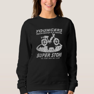 Camiseta Depósito de Trem e Super Loja de Moped de Youngers