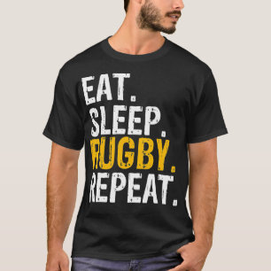 Camiseta Depressa de Repetição de Rugby do Sleep