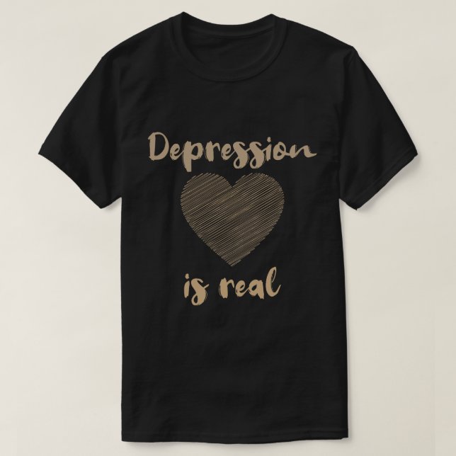 Camiseta Depressão é Real (Frente do Design)