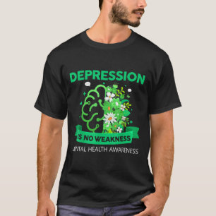 Camiseta Depressão Sem Fraqueza Saúde Mental Saúde Mental