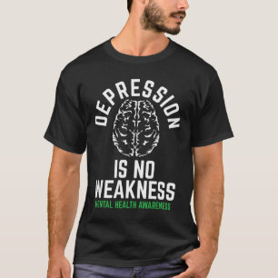 Camiseta Depressão Sem Fraqueza Saúde Mental Saúde Mental