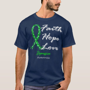 Camiseta Depressão Sensibilização Fé Esperança Amor Nesta F