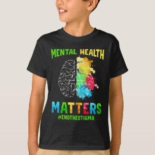 Camiseta Depressão Sensibilização Para A Saúde Mental Põe F