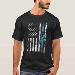 Camiseta Depressão Suicida Awaren, Prevenir Bandeira Ameri