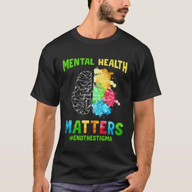 Camiseta Depression Mental Health Awareness End The Stigma  (Frente)
