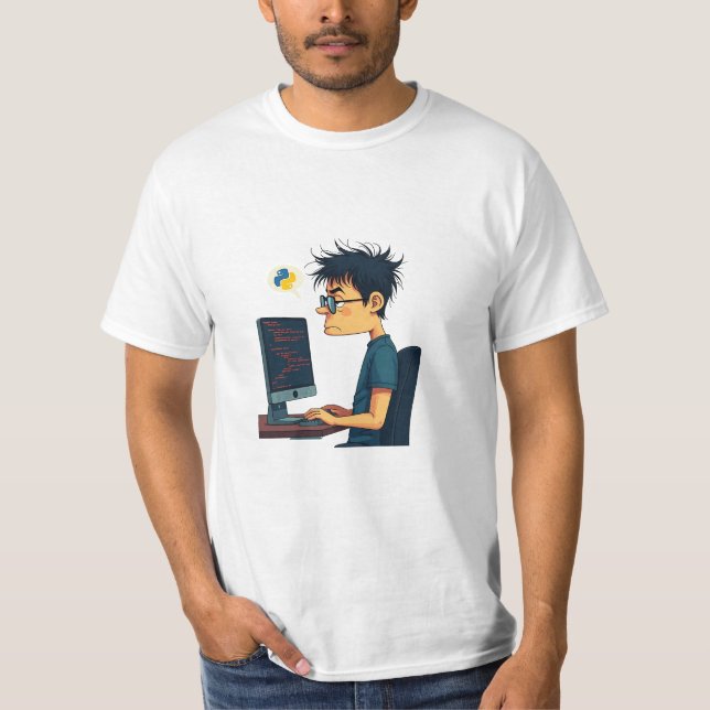 Camiseta Depuração de Python - Design de Codificação de Pro (Frente)