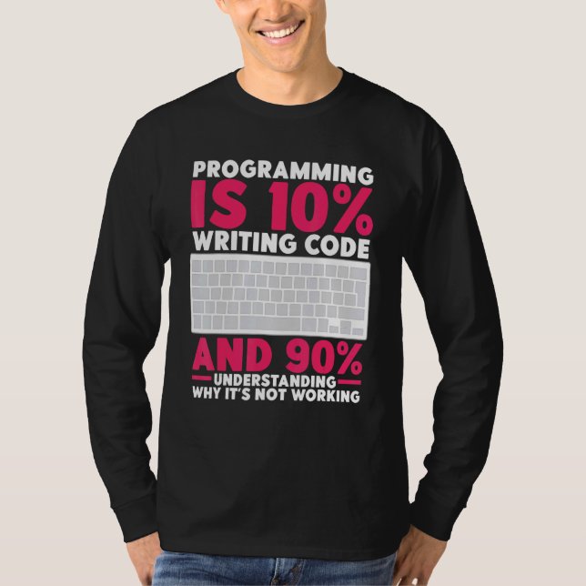 Camiseta Depurando Definição Programação de Codificação Eng (Frente)