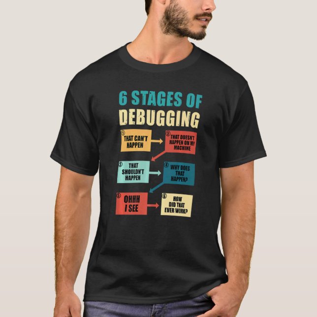 Camiseta Depurando Programação do Programador de Codificaçã (Frente)