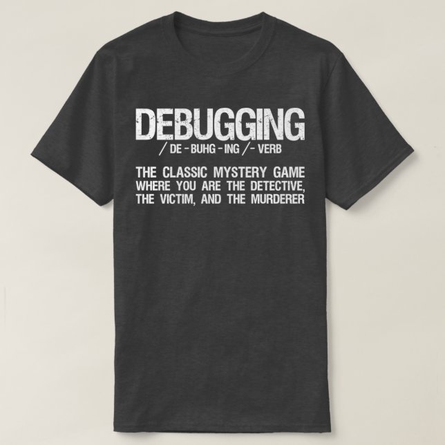 Camiseta Depurando Programador De Definição Desenvolvedor F (Frente do Design)