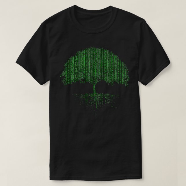 Camiseta Depurar Programa de Árvore de Matriz de Presente d (Frente do Design)
