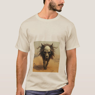 Camiseta Der teuflische Wolf mit langem Fell