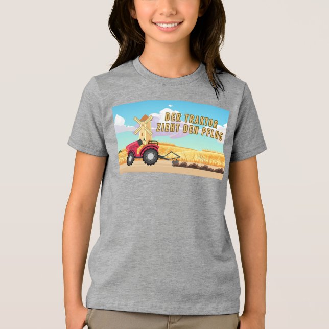 Camiseta Der Traktor zieht den Pflug (Frente)