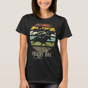 Camiseta Derby Day Horse Racing Kentucky Retro Sunset