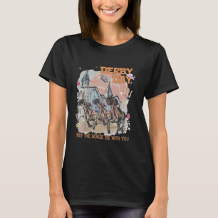 Camiseta Derby de Corrida de Cavalos Engraçado Esteja Com V