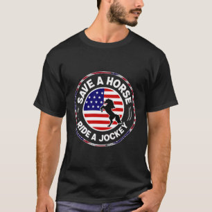 Camiseta Derby Horse Racing Love Jockey Fund Usa Flag