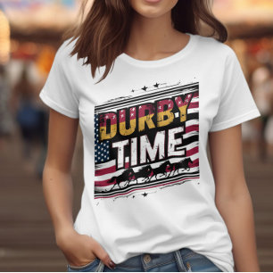 Camiseta Derby Time: Fundo de Sinalizador Americano
