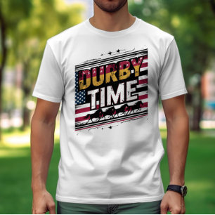 Camiseta Derby Time: Fundo de Sinalizador Americano