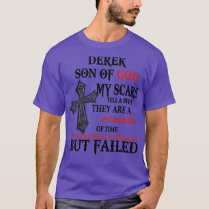 Camiseta Derek Filho De Deus As Minhas Cicatrizes Dizem Uma