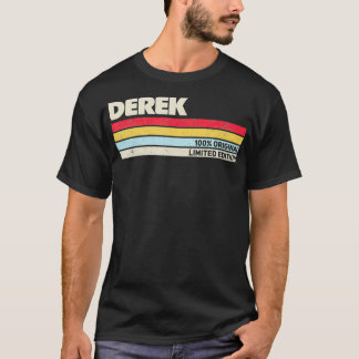 Camiseta Derek Personalized Name Retro Vintage 70s 80s 90s