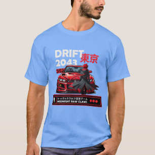 Camiseta Deriva 2043okyoee Cultura de Carro Cyberpunk garot