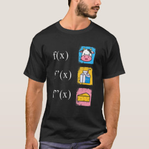 Camiseta Derivação matemática Leite de vaca Análise Teac ma