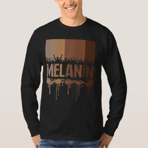 Camiseta Derivando Melanina Tee Para Mulheres Homens Orgulh