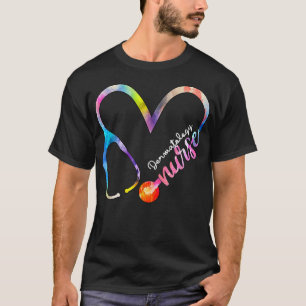 Camiseta Dermatologia Enfermeira Watercol Amor Estetoscópio