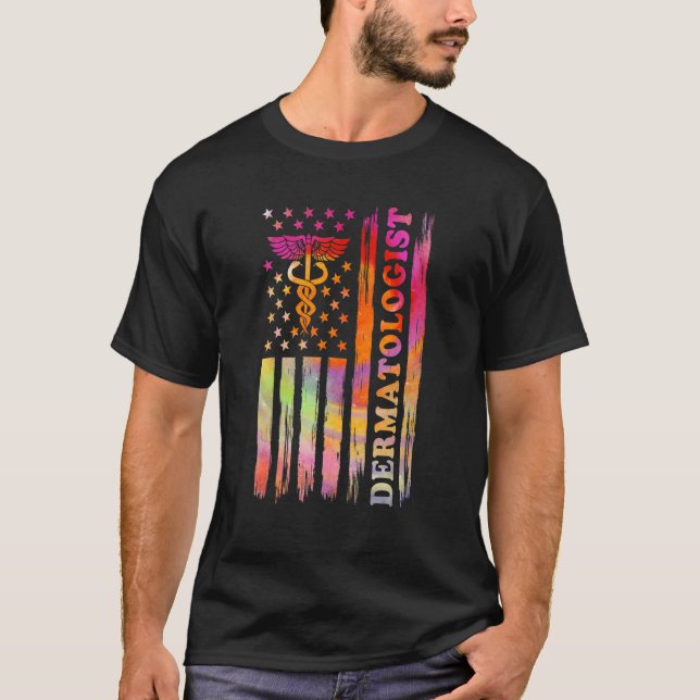Camiseta Dermatologista US Flag Dermatologistas_1 (Frente)