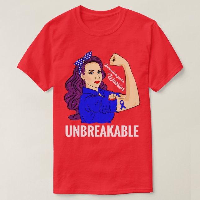 Camiseta Dermatomiosite Consciência DM Guerreiro Inseparáve (Frente do Design)