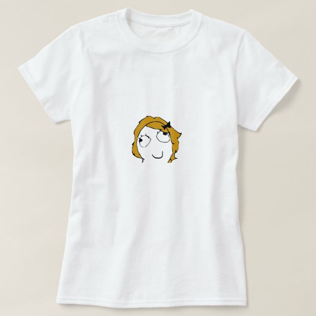 Camiseta Derpina Face Meme (Frente do Design)
