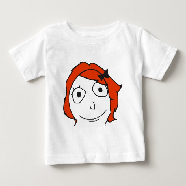 Camiseta Derpina Red Hair Rage Face Memória (Frente)