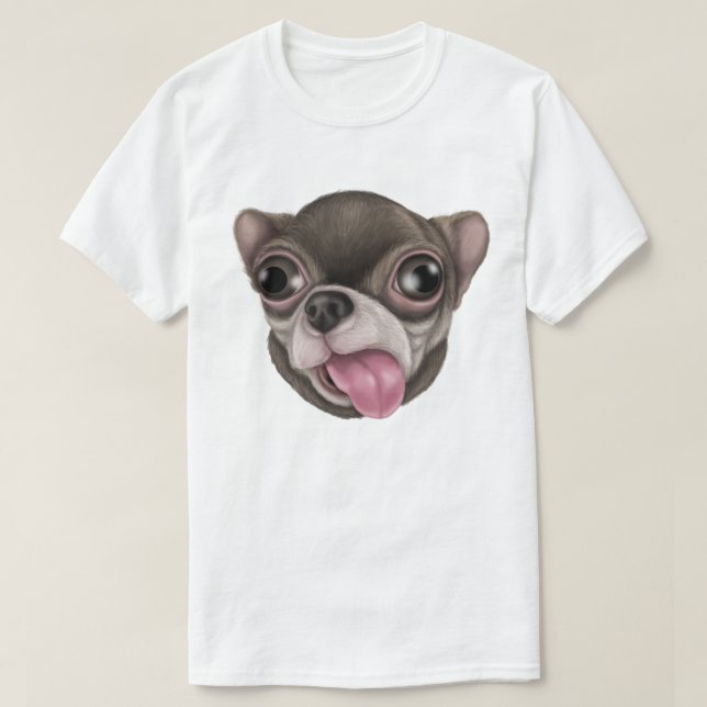 Camiseta Derpy Chihuahua (Frente do Design)