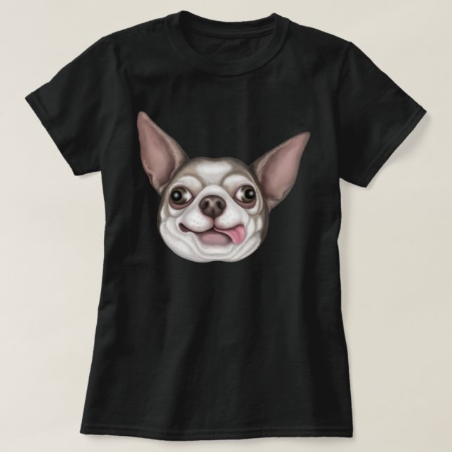 Camiseta Derpy Chihuahua (Frente do Design)