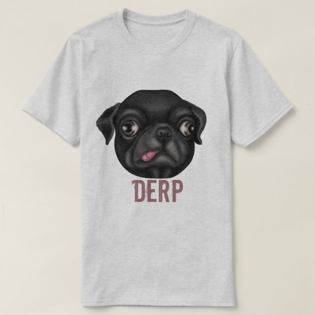Camiseta Derpy Pug (Frente do Design)