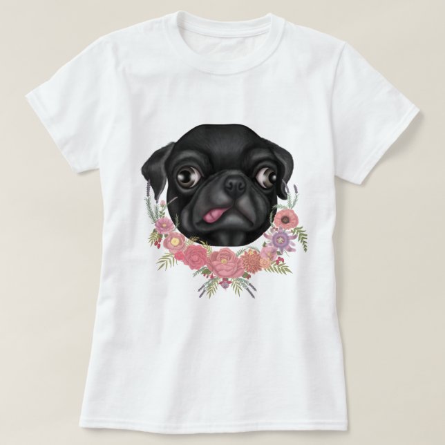 Camiseta Derpy Pug (Frente do Design)
